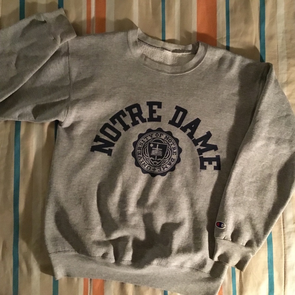 Grey Notre Dame Crewneck